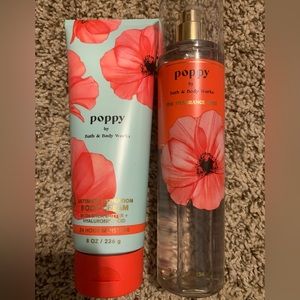 New bath and body works poppy 2 piece set